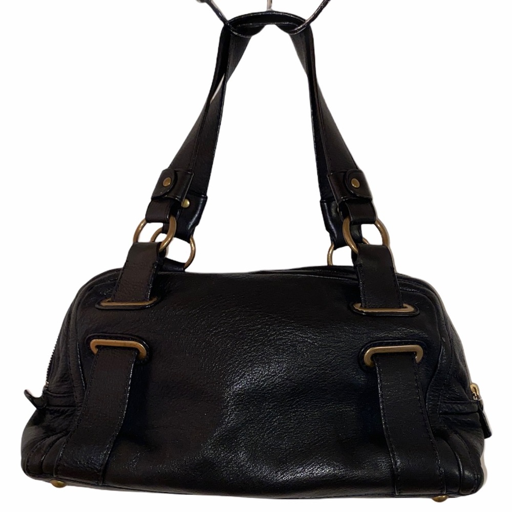 MICHAEL KORS Black Pebble Leather Satchel Purse - Picture 2 of 15